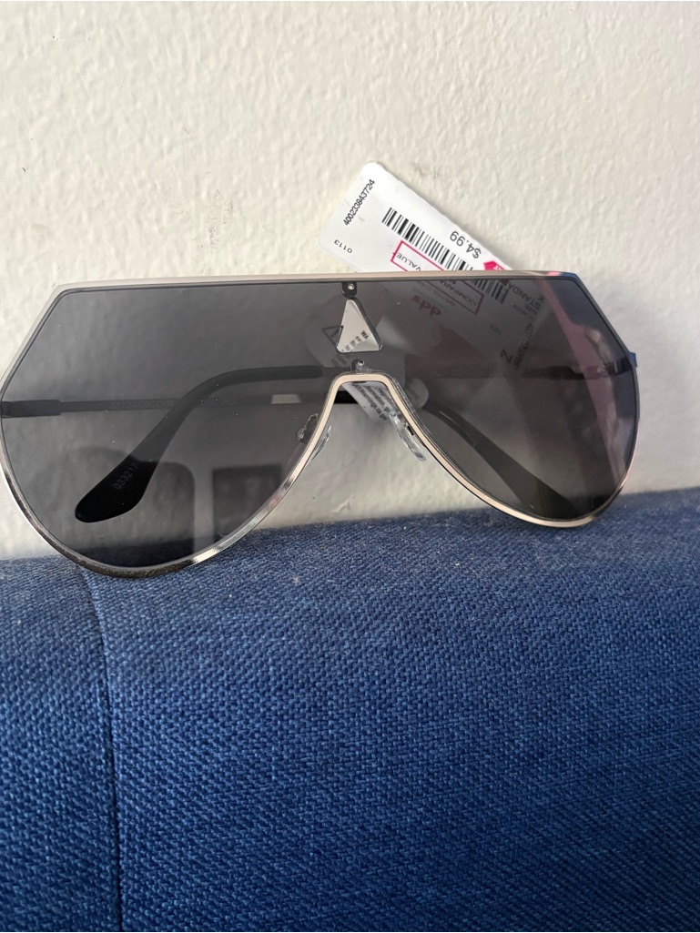 Oversized Shield Sunglasses In Dark Smoke